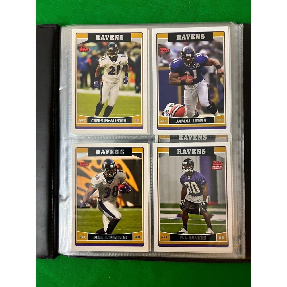 Baltimore Ravens 2006 Topps Team Set with 40 card collector album.